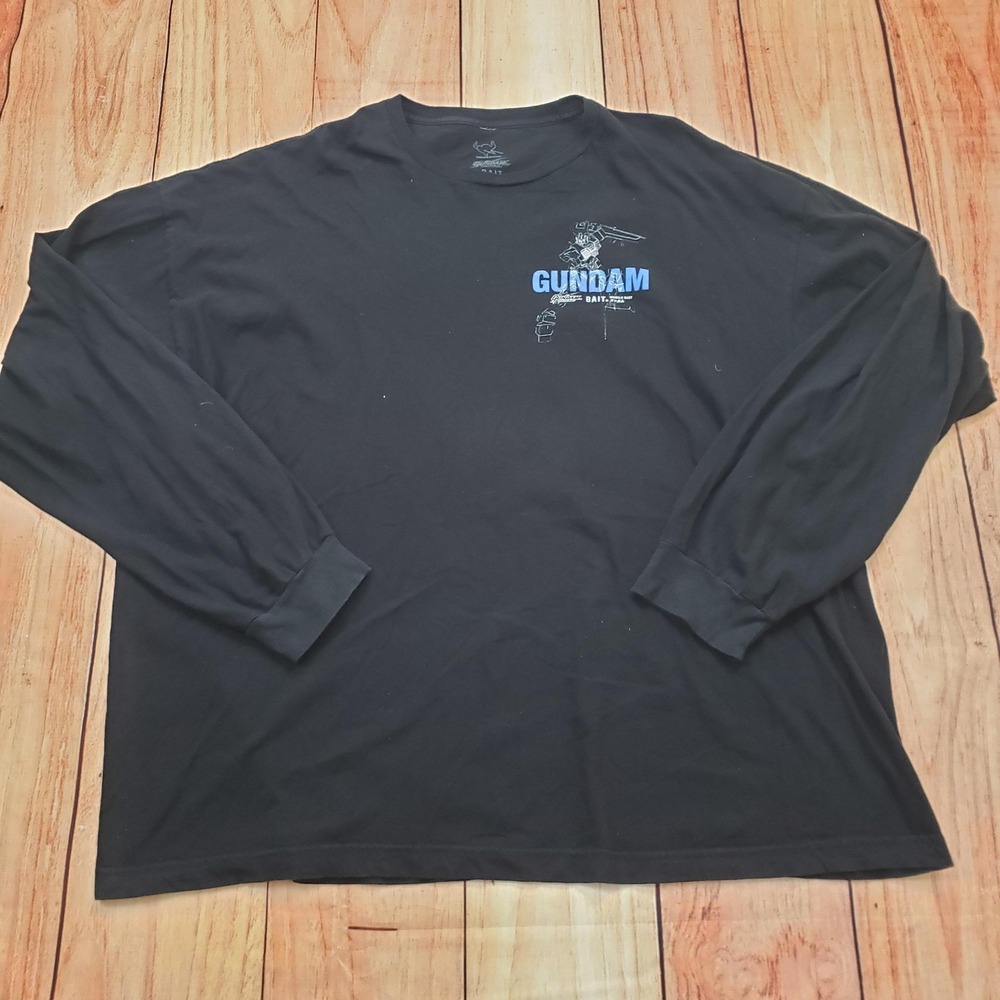 Gundam Shirt Mens 3XL Black Long Sleeve RX-78-2‎ BAIT Tamashii Nations Anime